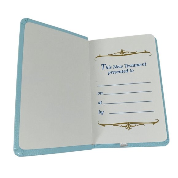 Holman Bible Babys First New Testament Psalms Proverbs KJV Boy Faux Leather Blue - Picture 3 of 6